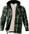 Heavy Sherpa Lined Fleece Plaid Flannel Jacket for Men - Plus Size