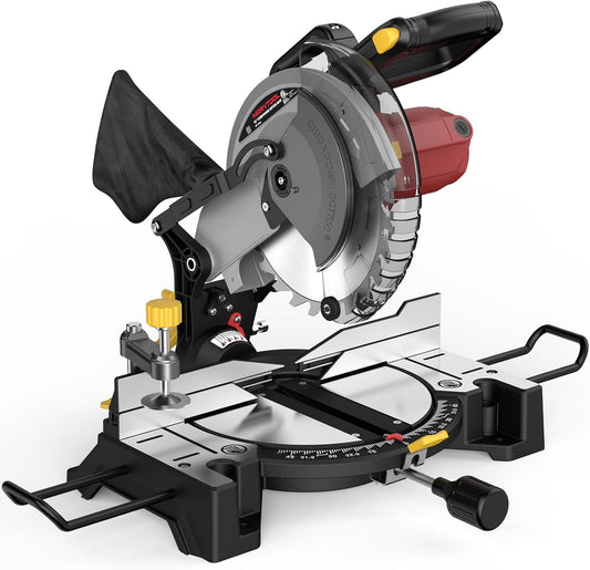 10-inch Compound Miter Saw with 15 Amp Motor for Precision Cuts