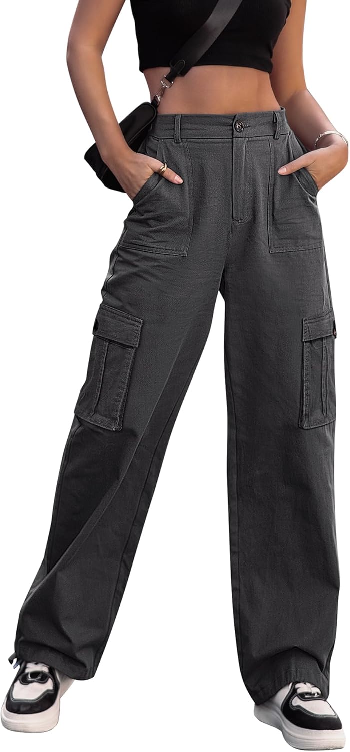 High Waisted Cargo Pants for Women with 6 Pockets and Style