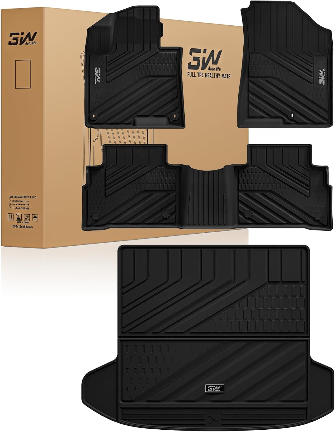 3W Floor Mats & Cargo Liner for Kia Sportage 2023-2026