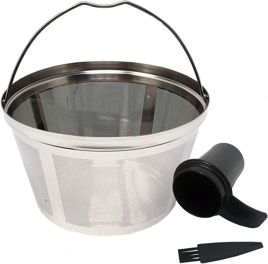 GoldTone Stainless Steel Coffee Filter - 8-12 Cup Reusable Metal Filter