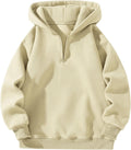 Men's Quarter Zip Hoodie - SOLY HUX Long Sleeve Zip Up Sweatshirt