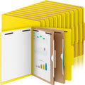 Classification Folders 24-Pack Letter Size with Fasteners (Yellow)