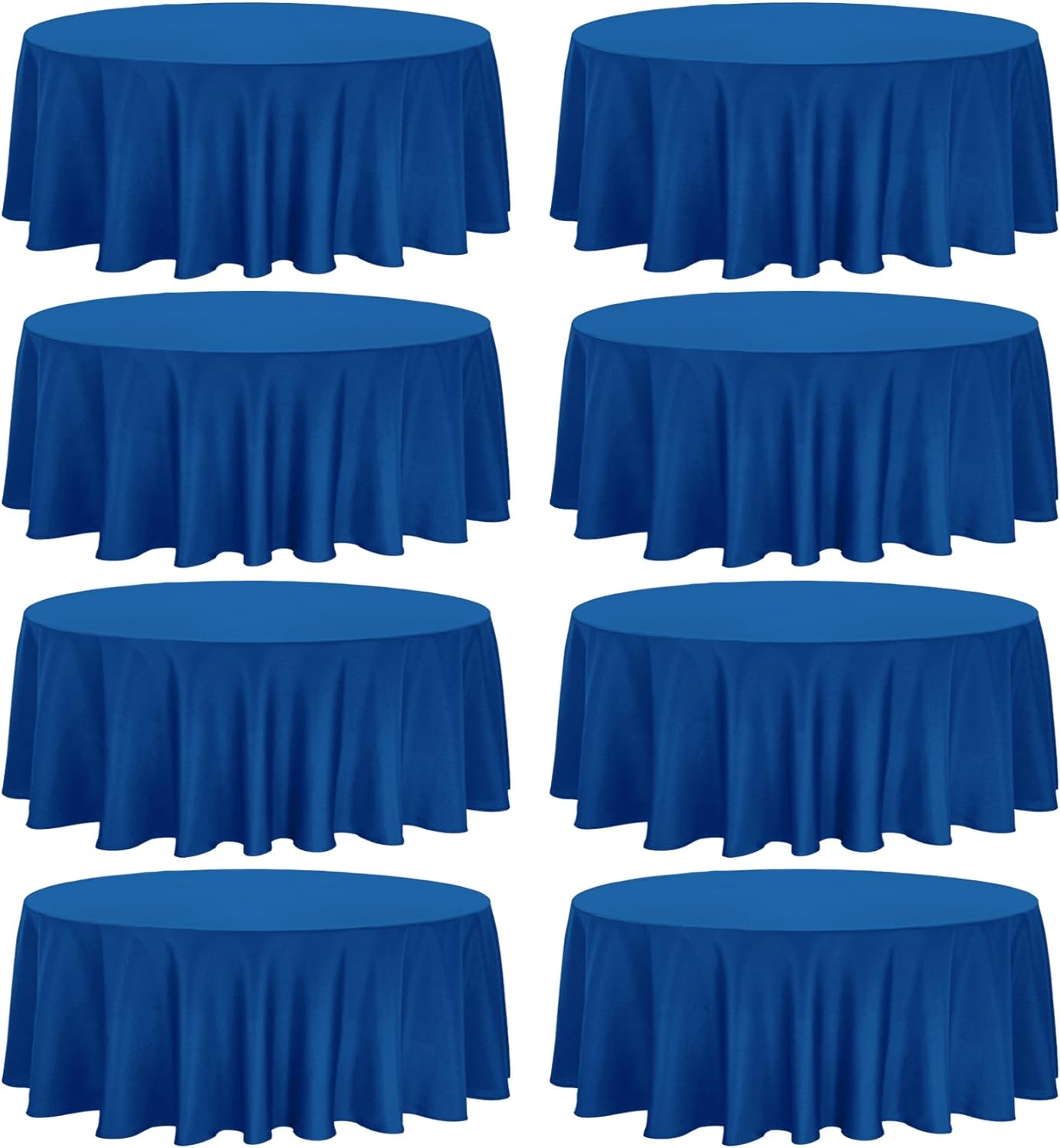 Premium Round Tablecloths for Weddings and Parties - 8 Pack