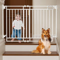 Grownsy Baby Gate for Stairs No Bottom Bar - Extra Wide Opening