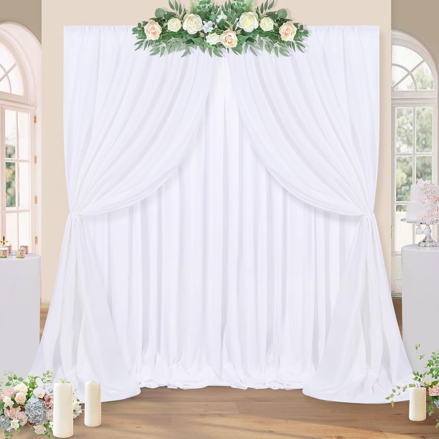 White Backdrop Curtains for Stunning Wedding and Party Decor