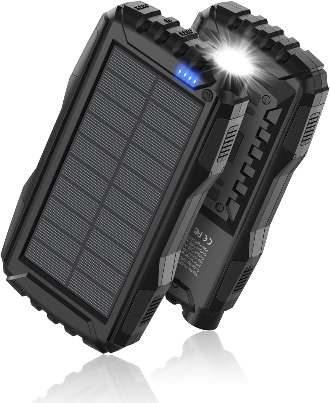 42800mAh Solar Power Bank - Fast Charging, Built-in Flashlight