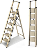 WOA WOA 6 Step Ladder - Lightweight Folding Ladder for Home Use