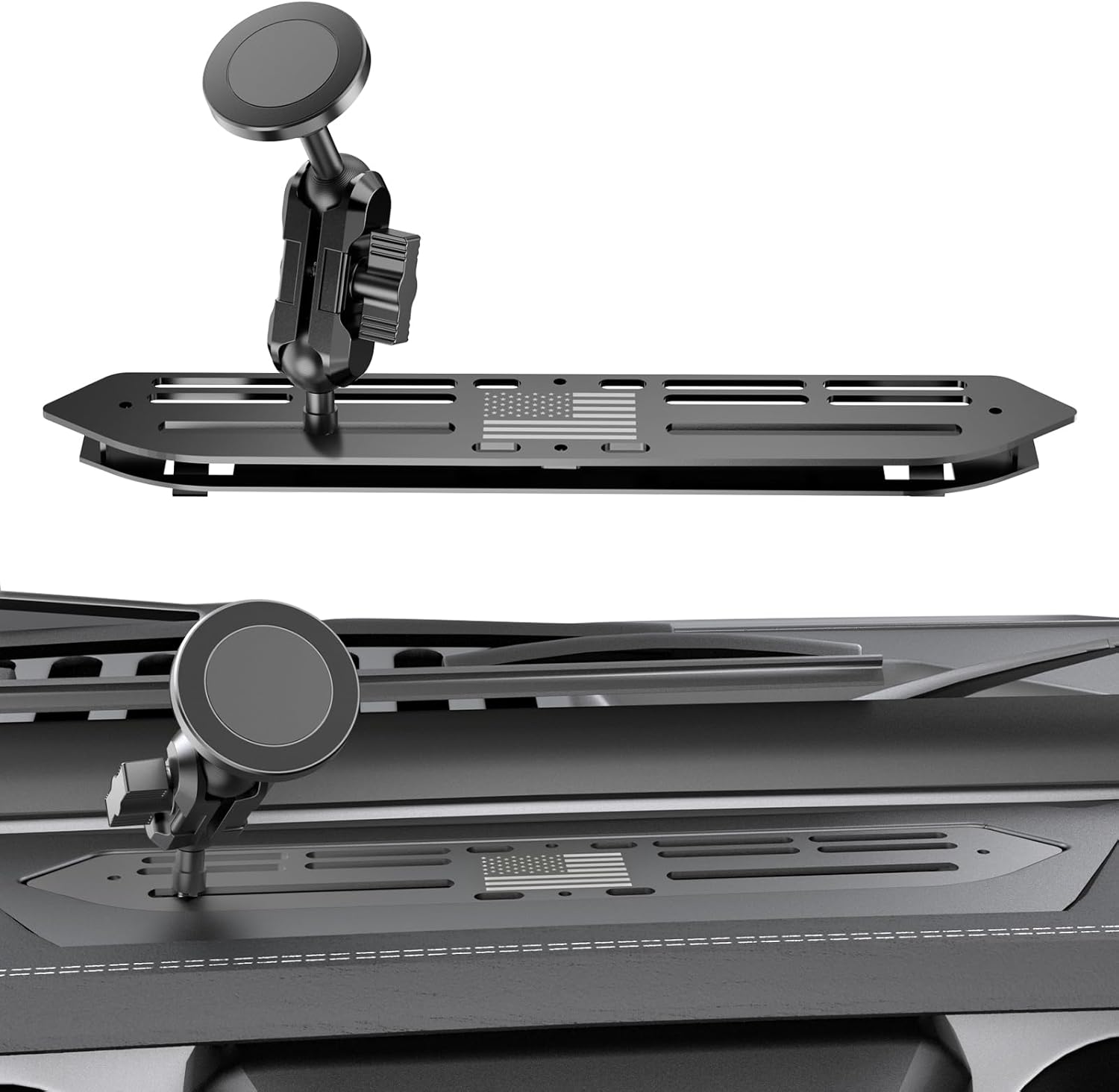 Stainless Steel Phone Mount for 2018-2023 Wrangler JL & Gladiator