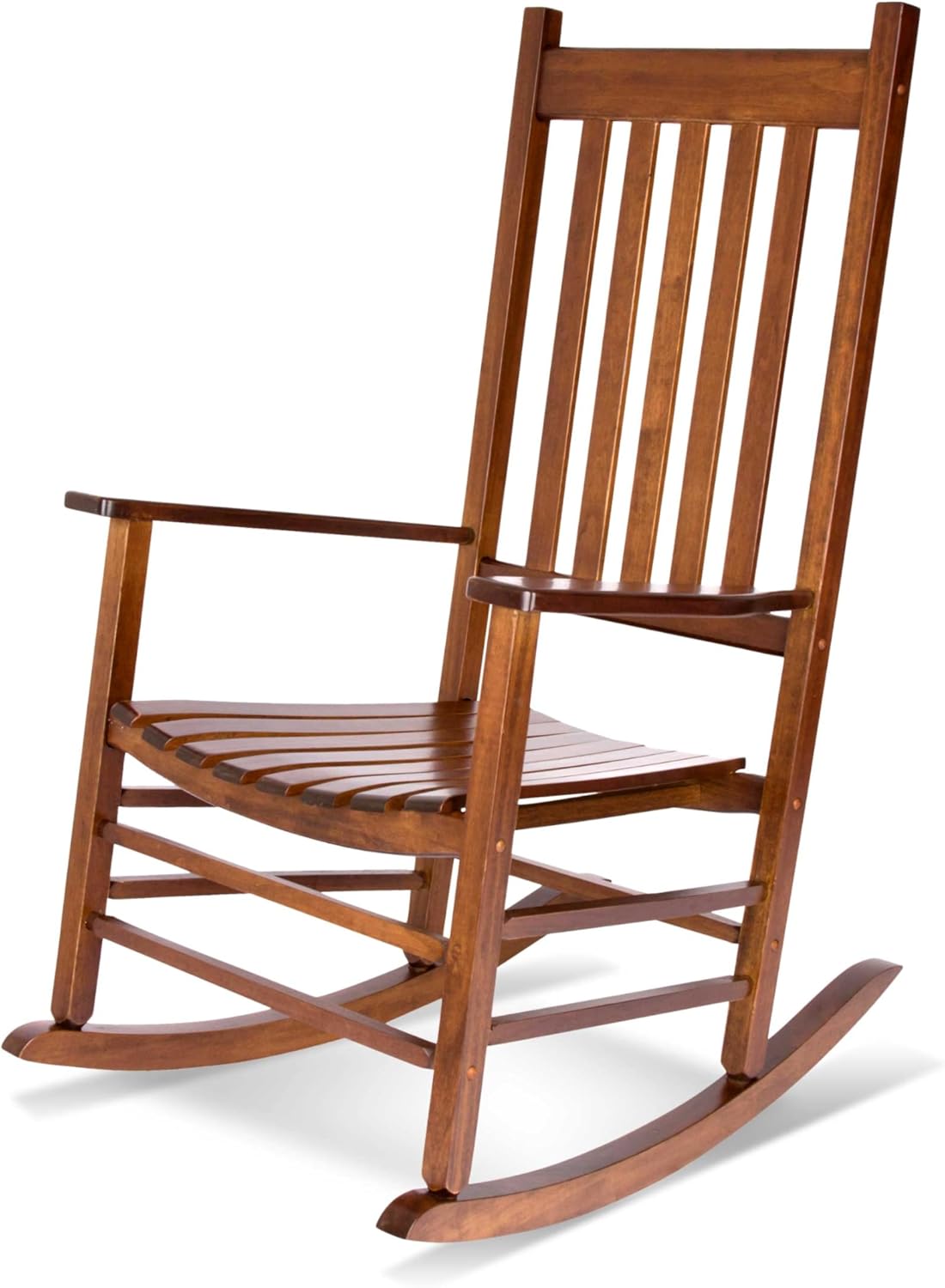 Shine Company Vermont Porch Rocker: High Back Oak Chair