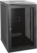 Wall Mount Rack Cabinet for 19in IT Equipment - Lockable Mesh Door