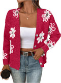 SHENHE Women's Floral Button Down Cardigan V Neck - Soft Everyday