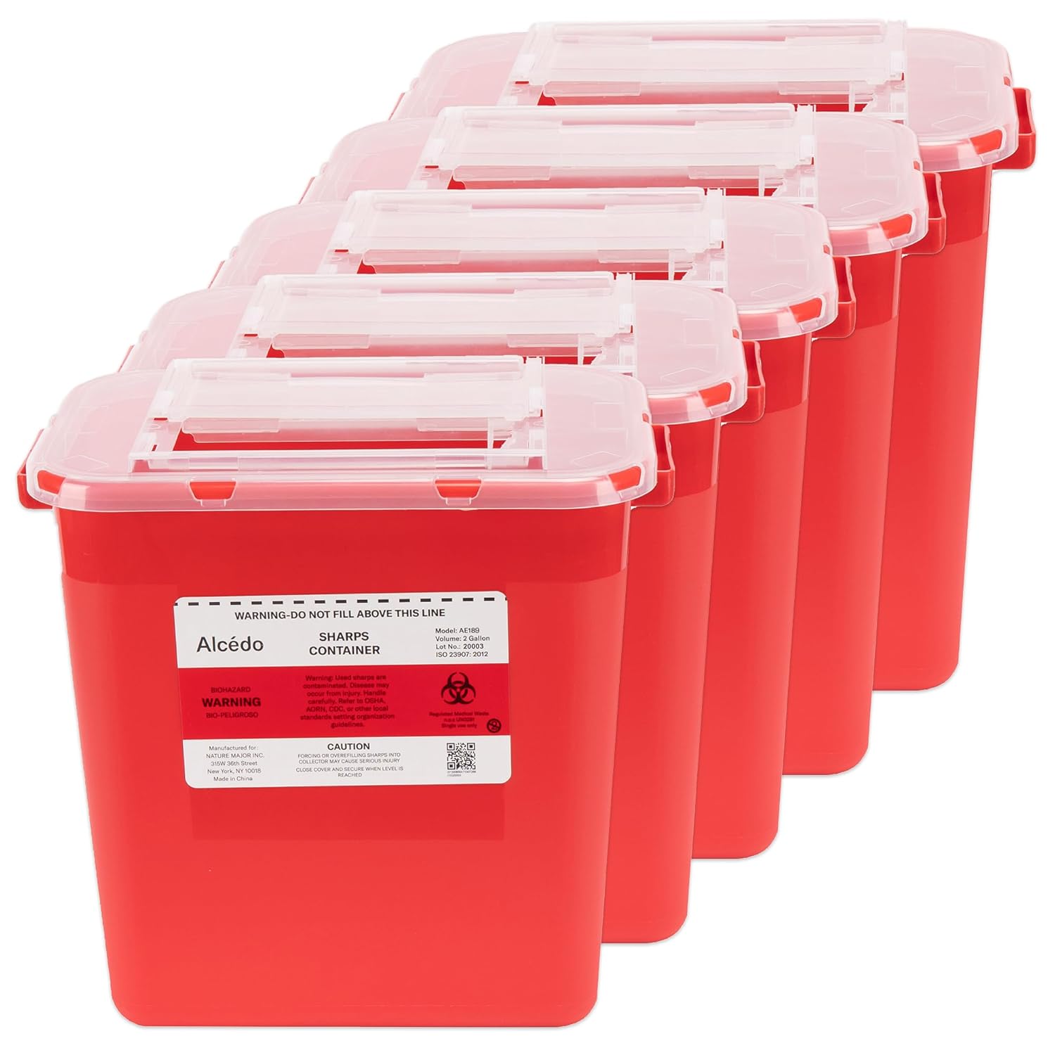 Alcedo Sharps Container for Safe Needle Disposal at Home