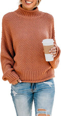 Chunky Cable Knit Turtleneck Sweater - Cozy Oversized Pullover