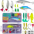 24 Pcs Fishing Bait Lures Kit - Compact Freshwater Bass Set