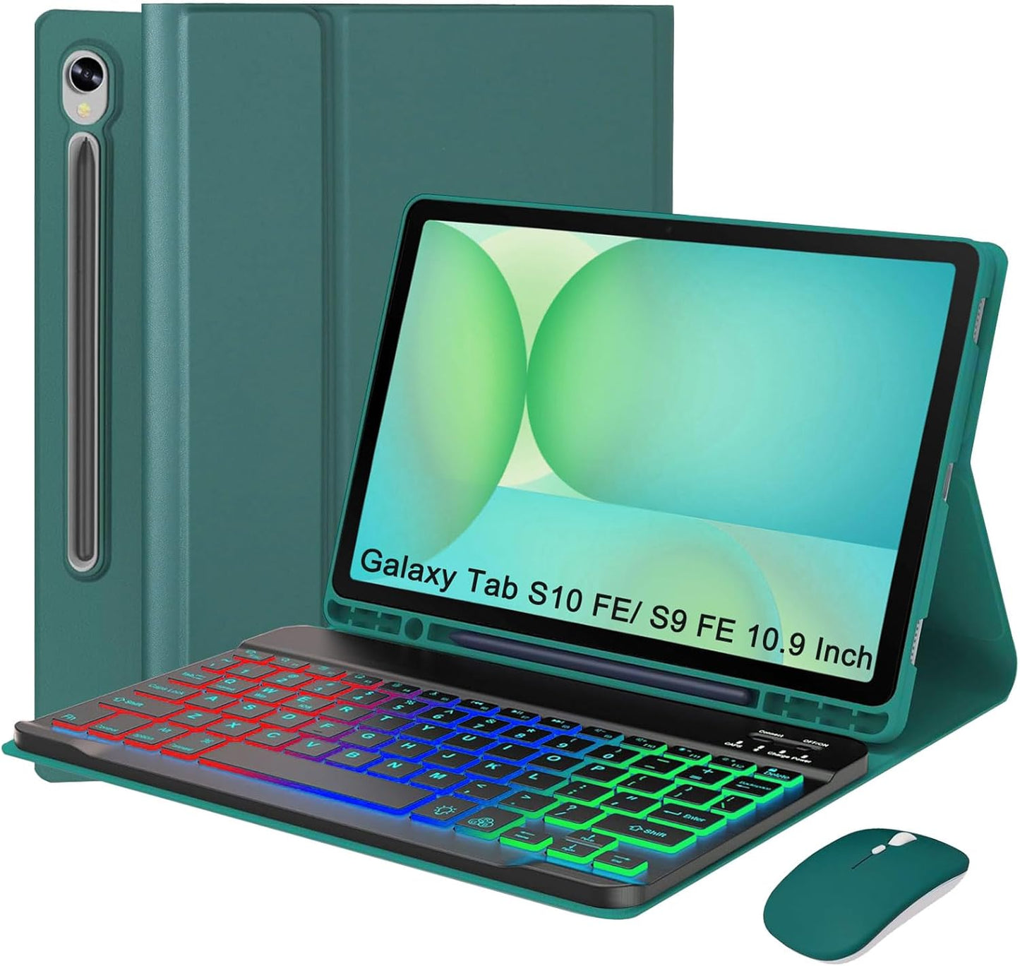 Keyboard Case for Samsung Galaxy Tab S10 FE with Mouse and Backlit