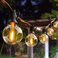 Outdoor String Lights 50ft with 27 Dimmable G40 LED Globe Bulbs