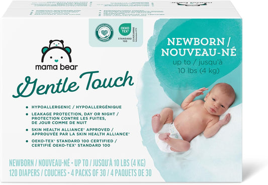 Mama Bear Hypoallergenic Newborn Diapers 120 Count