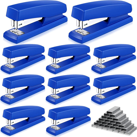 Marspark 10 Pcs Stapler Set with 6000 Staples for Office Use