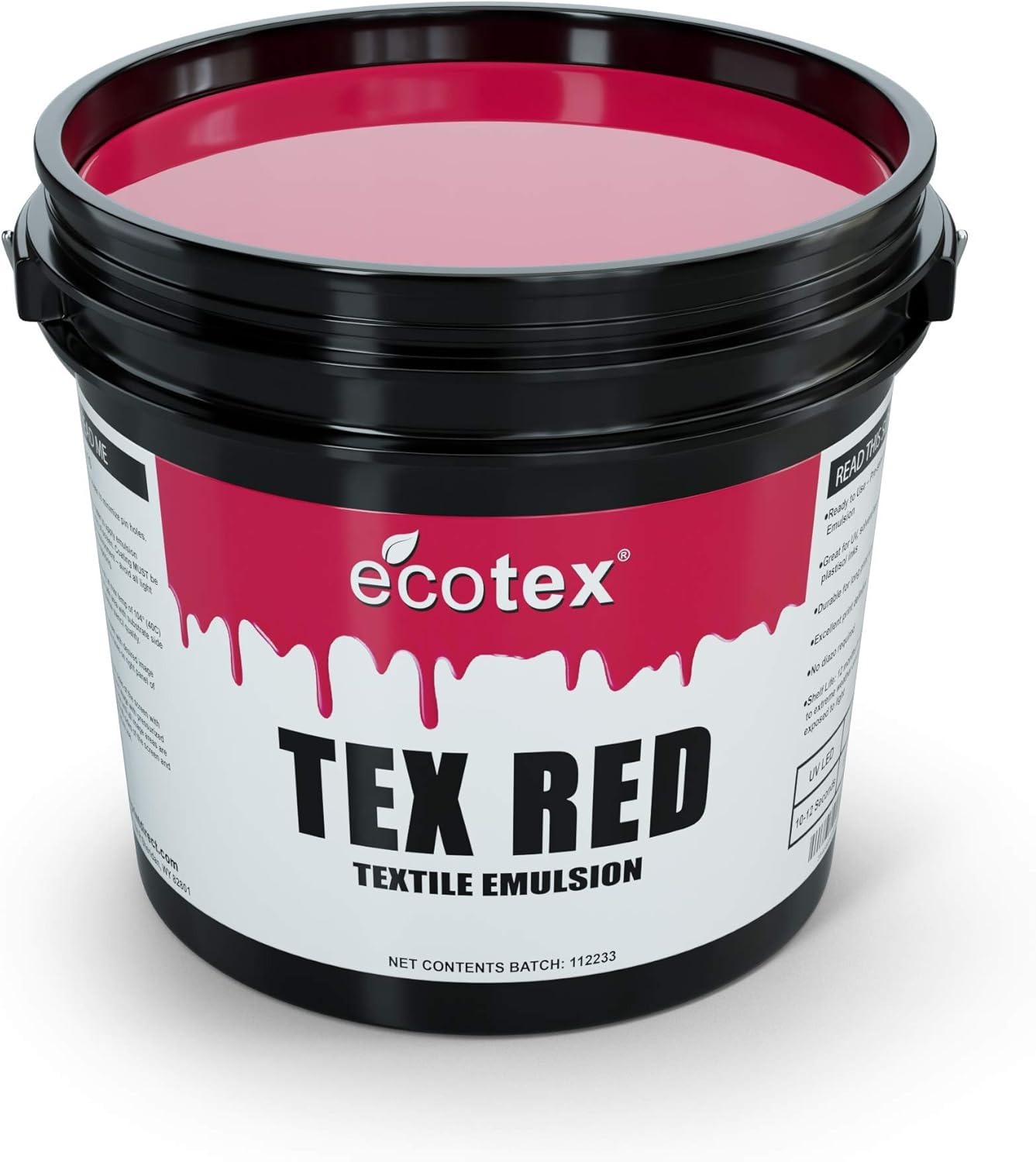 Ecotex Tex-Red Screen Printing Emulsion for All Skill Levels