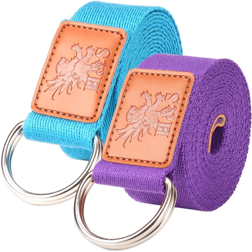 Extra Long Adjustable Yoga Straps - Stretch & Exercise with Ease