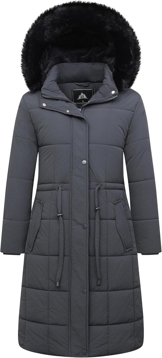 GOLDLADIES Women's Winter Coat Long Waterproof Parka for Cold Weather