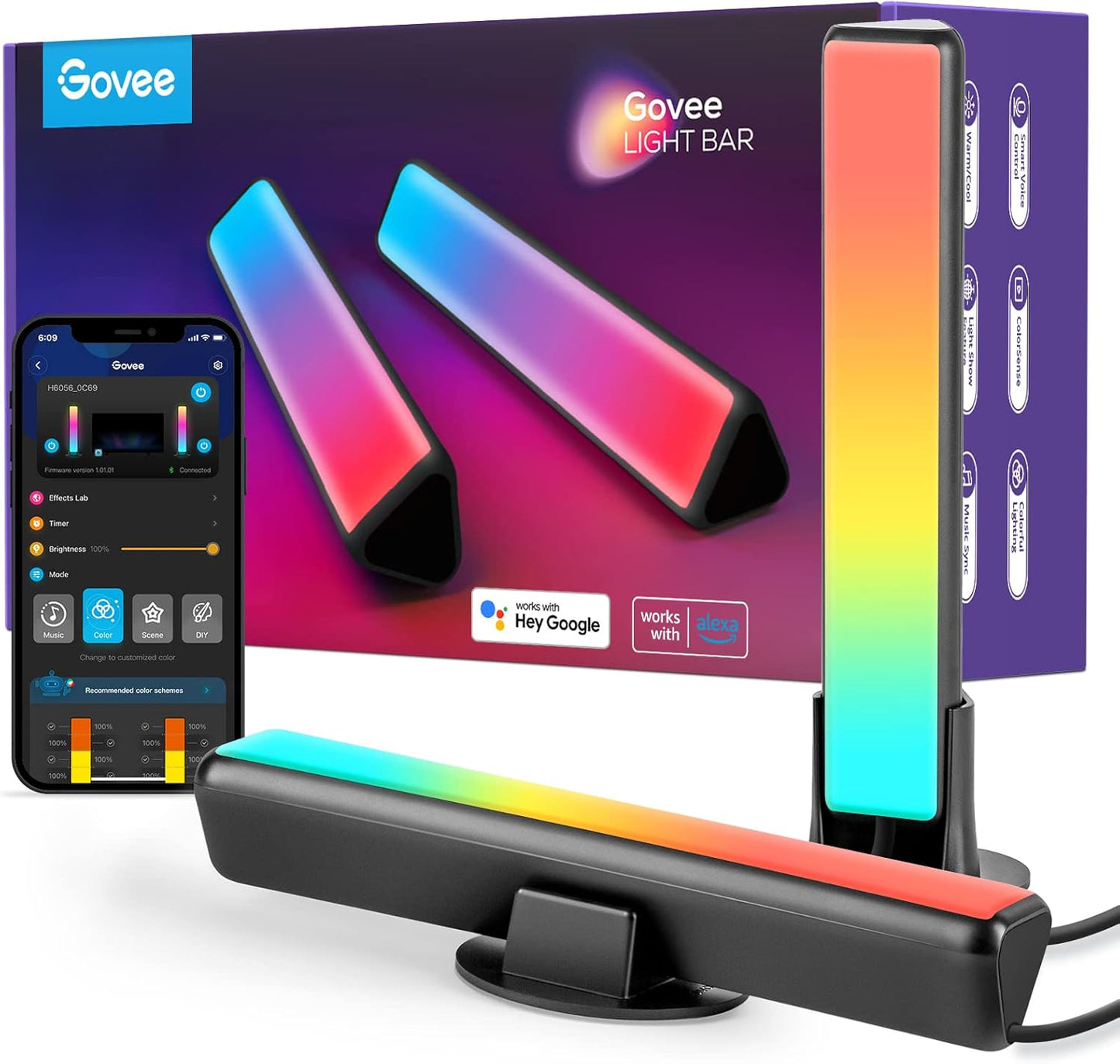 Govee Smart LED Bars: RGBICWW WiFi for Ultimate Room Ambiance