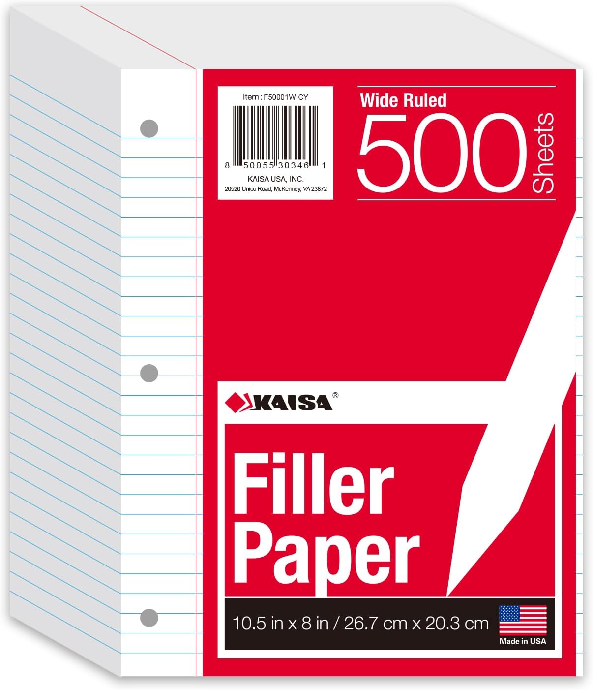 Get organized with KAISA Wide Ruled Filler Paper