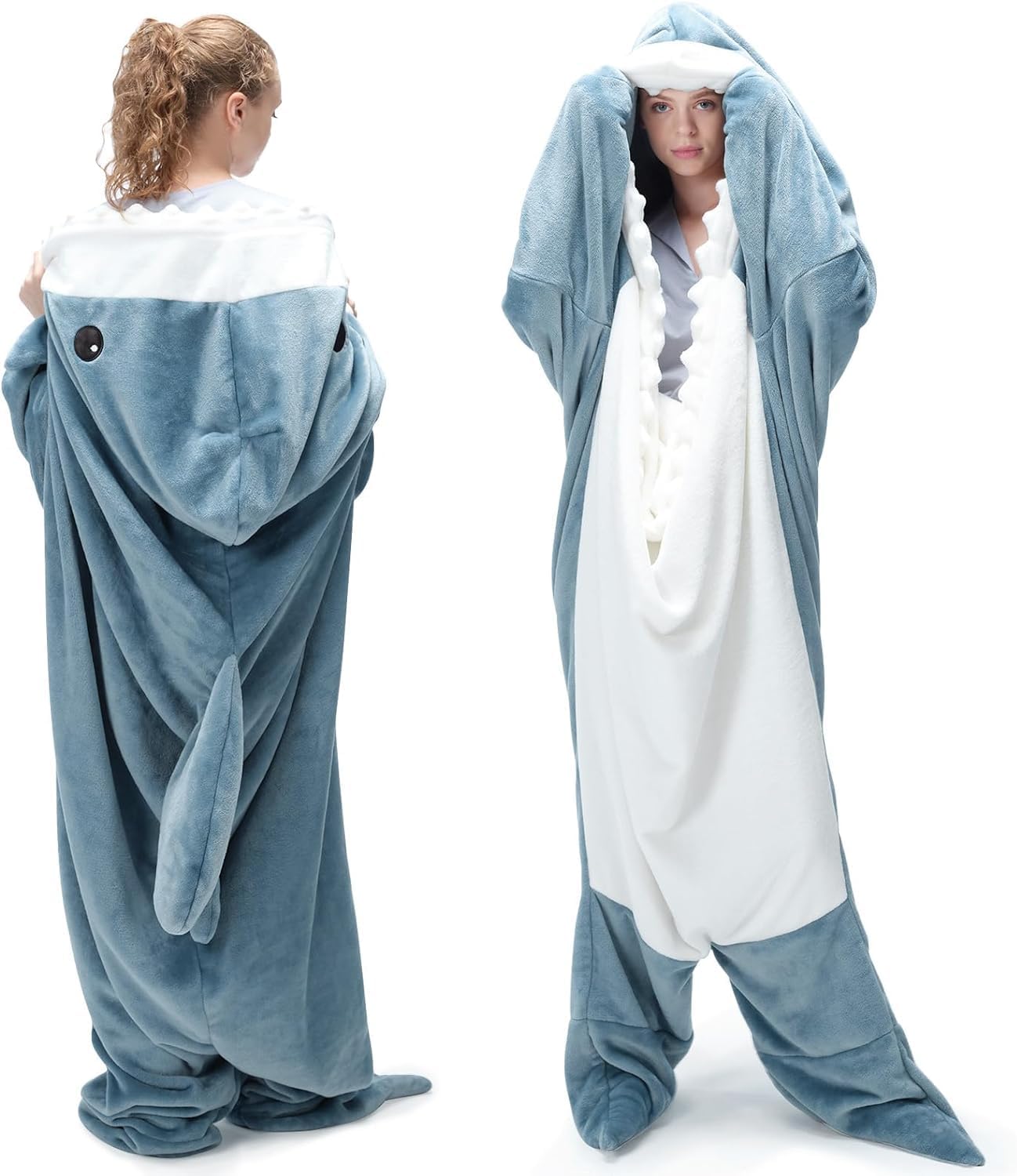 Touchat Shark Blanket Onesie Costume for Adults - Cozy Fun Wearable