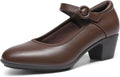 DREAM PAIRS Low Chunky Heel Mary Jane Shoes for Women