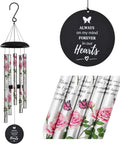 Memorial Wind Chimes for Loss of Loved One - Pink Rose Keepsake