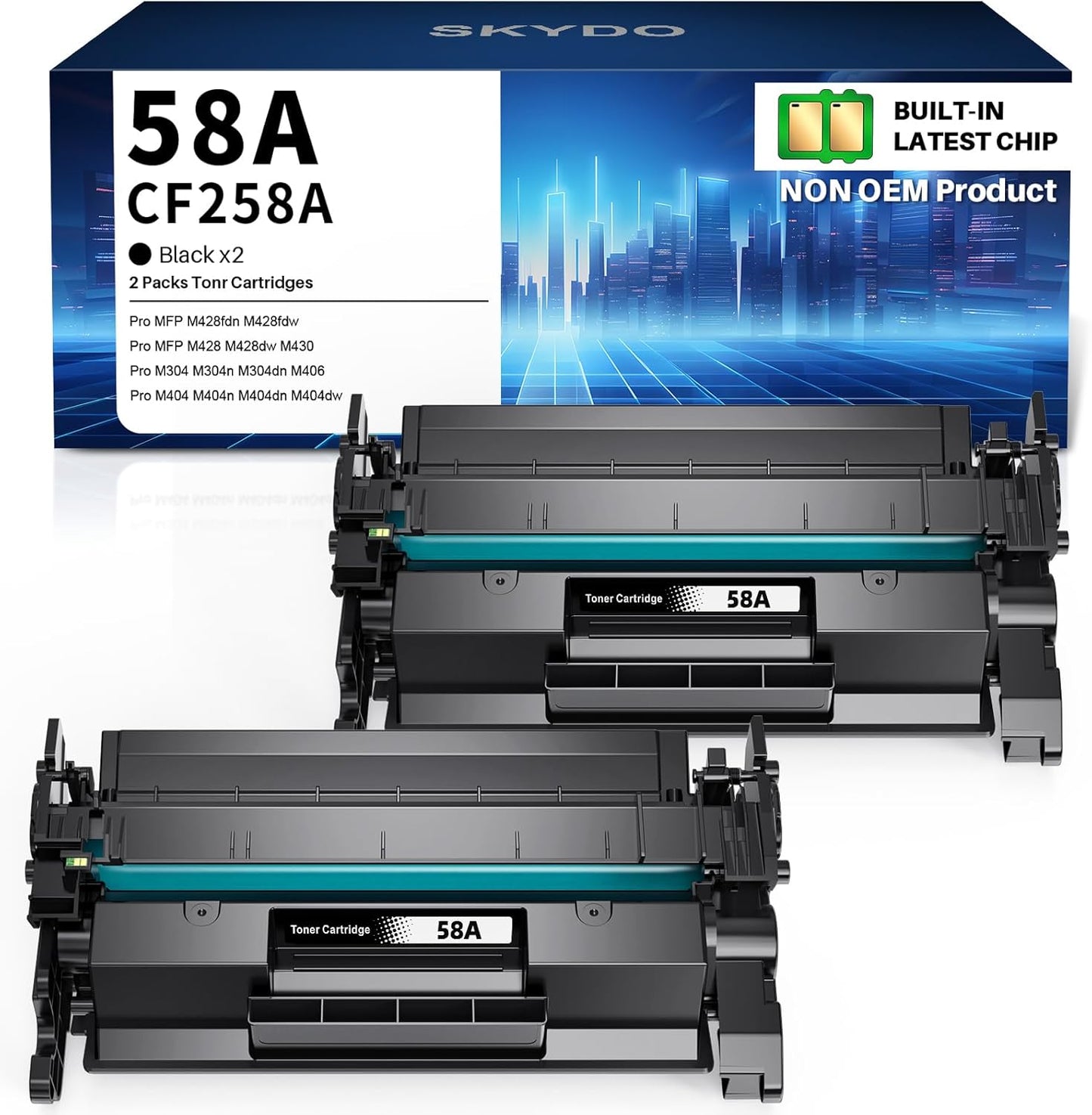 58A CF258A Black Toner Cartridge Replacement for HP Printers
