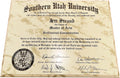 Handcrafted Diploma Frame Plaque 9x12 Certificate Display - Marble