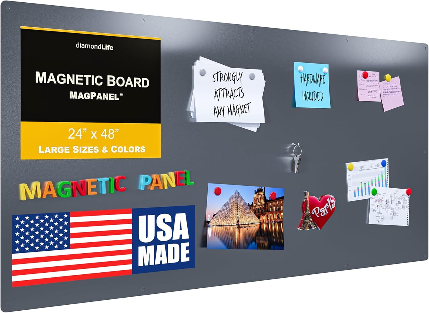Magnetic Board for Home Office Classroom - 24x48 DLDIRECT
