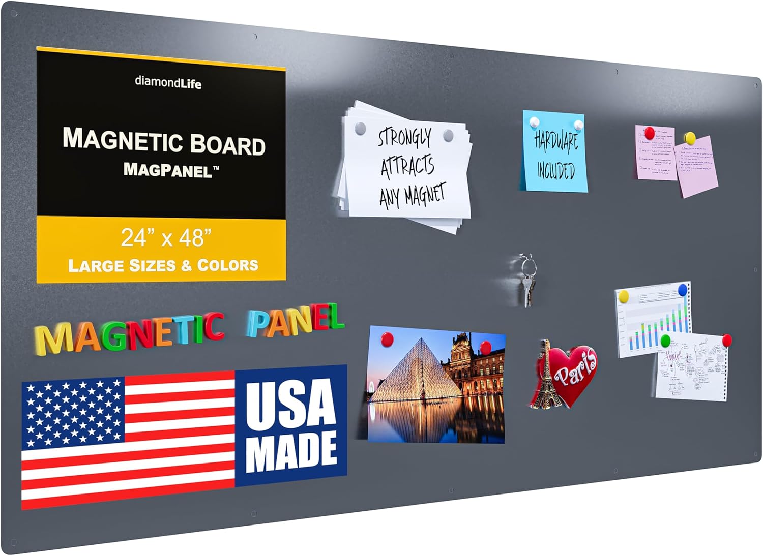 Magnetic Board for Home Office Classroom - 24x48 DLDIRECT