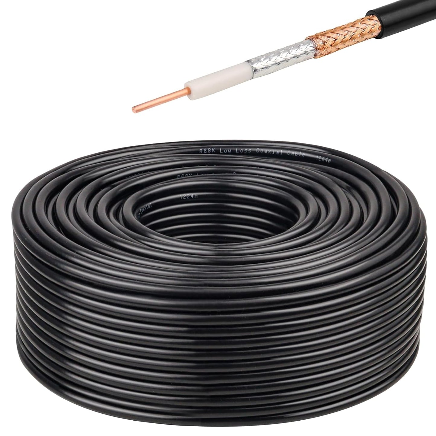 XRDS -RF RG8X Coaxial Cable 200FT for Antenna and Radio Use