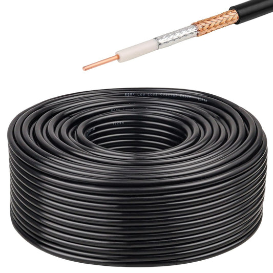 XRDS -RF RG8X Coaxial Cable 200FT for Antenna and Radio Use