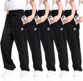 Boys Sweatpants 5Pack Mesh Joggers with Zip Pockets - Athletic Fit