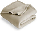 Warm & Cozy Polar Fleece Blanket - Full/Queen - Oyster