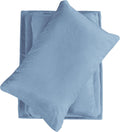 Queen Micro Fleece Sheet Set in Baby Blue - 4-Piece Warm Plush