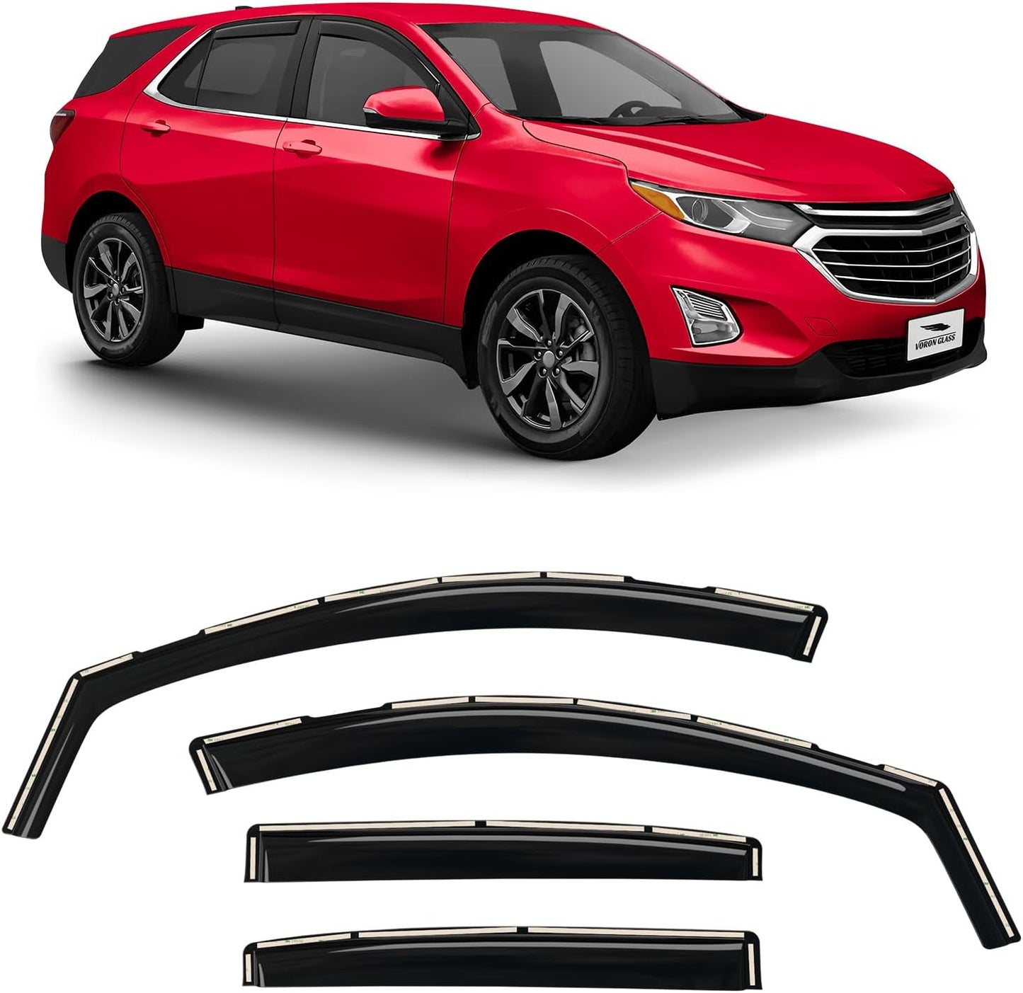 Voron Glass Extra Durable Rain Guards for Chevy Equinox 2018-2024