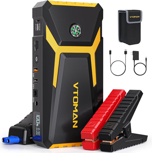 VTOMAN V8 Pro 3000A Jump Starter: Power Up to 8.5L Gas & 6.5L Diesel Engines!