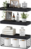 Bathroom Shelves Over Toilet Wall Mounted Floating Shelf Set of 3