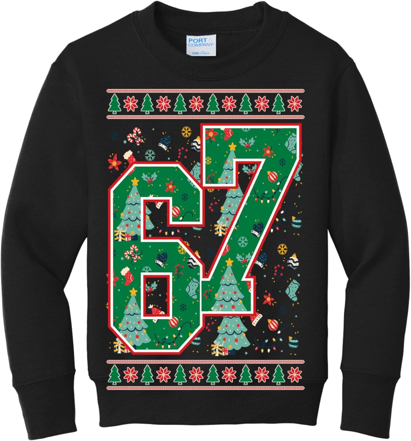 Wild Custom Apparel Kids Santa Ugly Funny Christmas Sweater