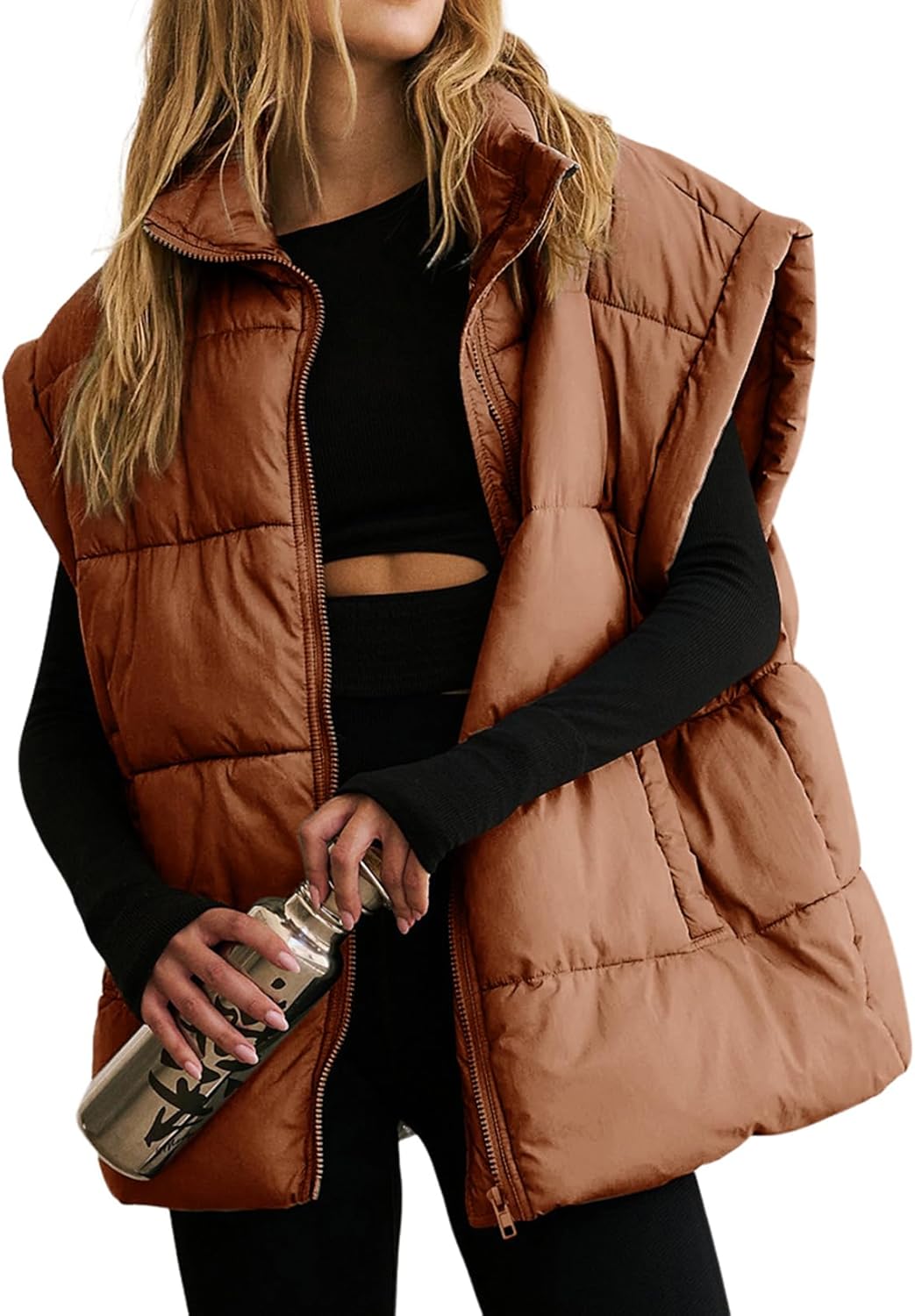 Dokotoo Women's Casual Winter Oversized Puffer Vest for Style