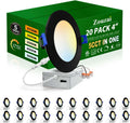 4 in Black Ultra-Thin LED Recessed Ceiling Light 5CCT Dimmable