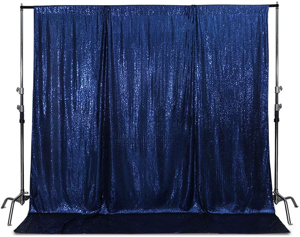 Navy Blue Sparkly Sequin Backdrop 10x10 ft