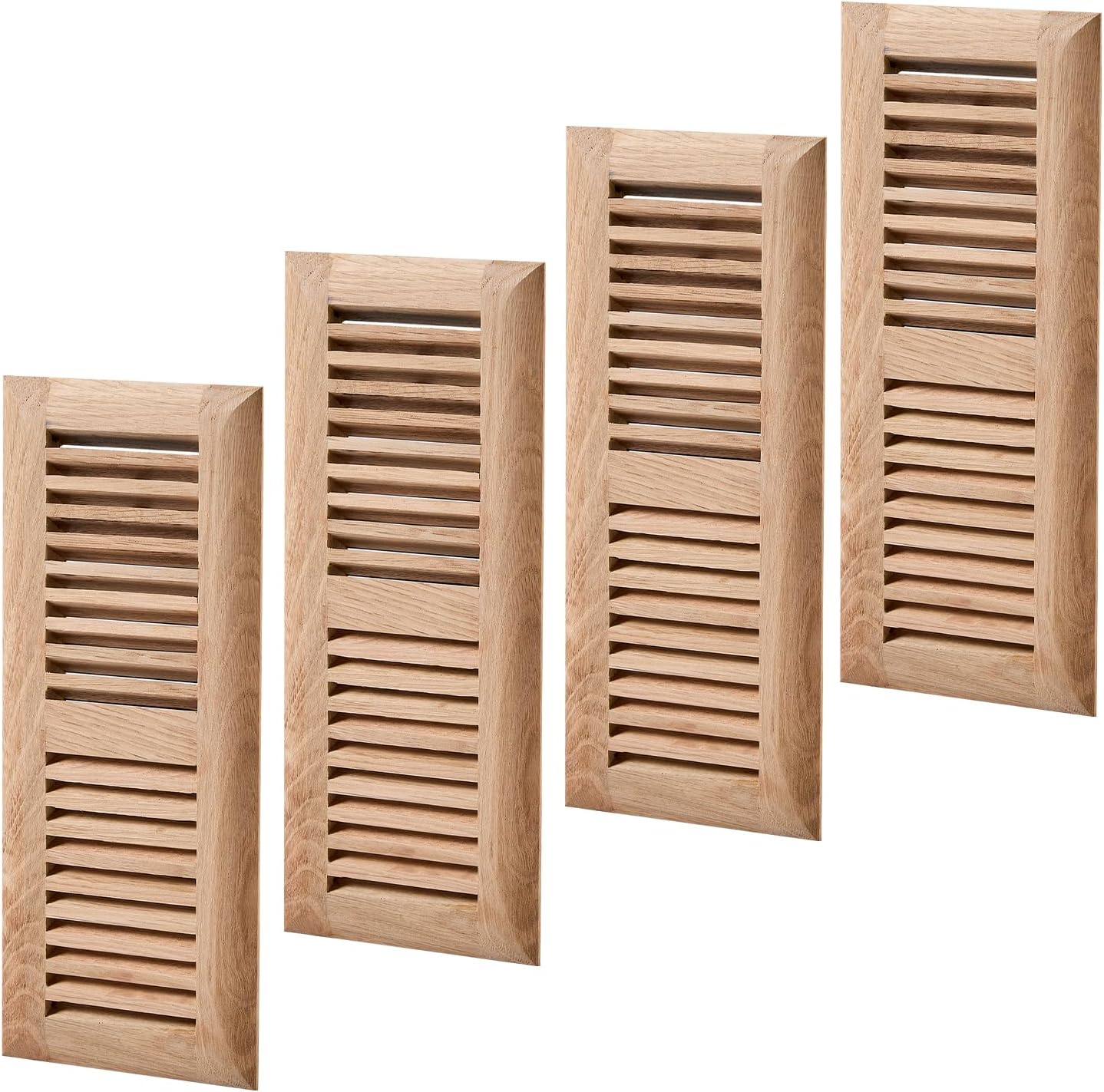 Homewell Red Oak Wood Floor Register with Damper, 4x12 Inch