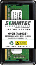 Simmtec RAM 64GB (4x16GB) DDR4 2666MHz SO-DIMM - Laptop Upgrade