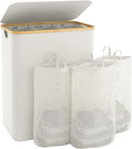 Extra Large 3 Section Dirty Clothes Laundry Basket with Lid - Pre-Sort